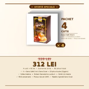 Promo - 4 x Gano Cafea 3 în 1 – 20 plicuri