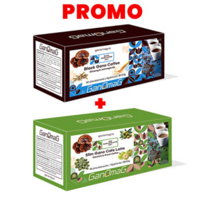 PROMO - Black Ganocafe Ginseng cu Ashwaganda + Slim Gano cafe Latte