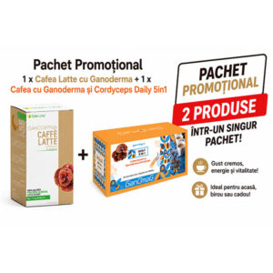 PROMO1 x Cafea Latte cu Ganoderma +  1 x Cafea cu Ganoderma si Cordyceps Daily  Daily 5in1